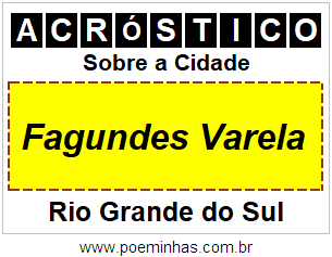 Acróstico Para Imprimir Sobre a Cidade Fagundes Varela