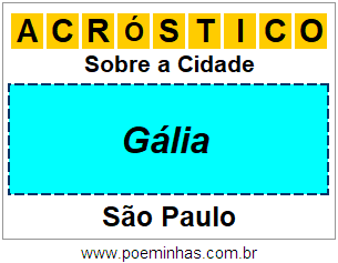 Acróstico Para Imprimir Sobre a Cidade Gália