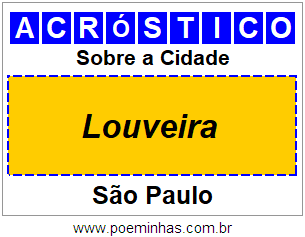 Acróstico Para Imprimir Sobre a Cidade Louveira