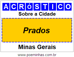 Acróstico Para Imprimir Sobre a Cidade Prados