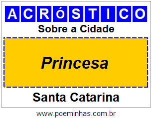 Acróstico Para Imprimir Sobre a Cidade Princesa