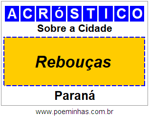 Acróstico Para Imprimir Sobre a Cidade Rebouças