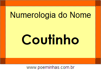 Numerologia do Nome Coutinho